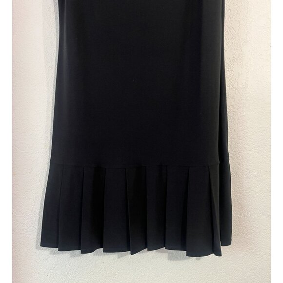 White House Black Market Womens Sleeveless Pleated Hem Mini Dress Medium Beaded - Picture 2 of 13